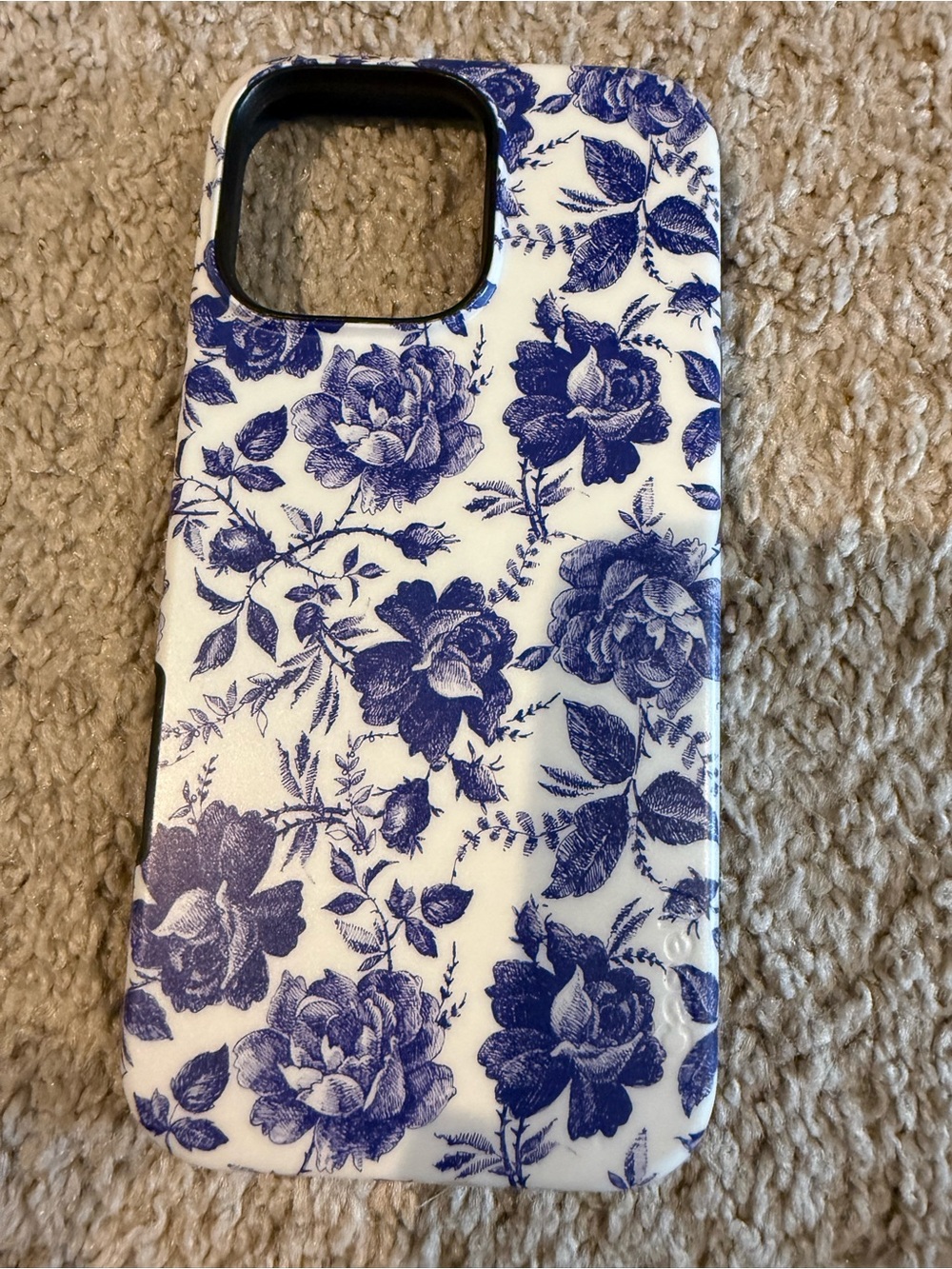 Blue Floral Protective Phone Case - Classic Pattern